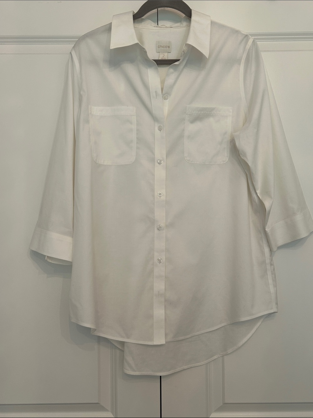 Chico's White Button-Down Shirt